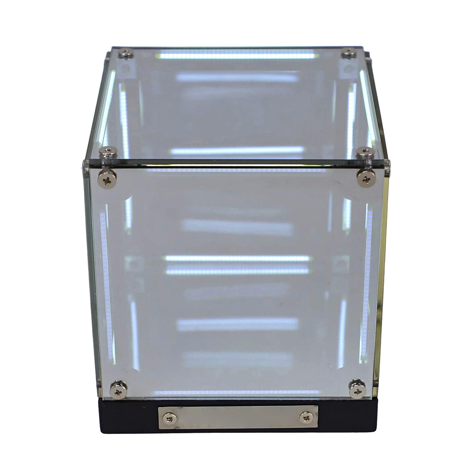 Cryfokt Infinite Cube, luce LED Infinity Mirror Cube con controllo touch e ricarica USB C, batteria 2000 mAh per camera da letto, studio, decorazione hotel
