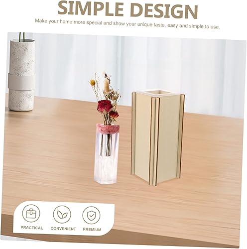 Miniatura 5 de COHEALI 4 juegos de moldes de epoxi para florero, moldes de silicona de corazón de silicona, moldes de silicona para resina, kit de preservación de