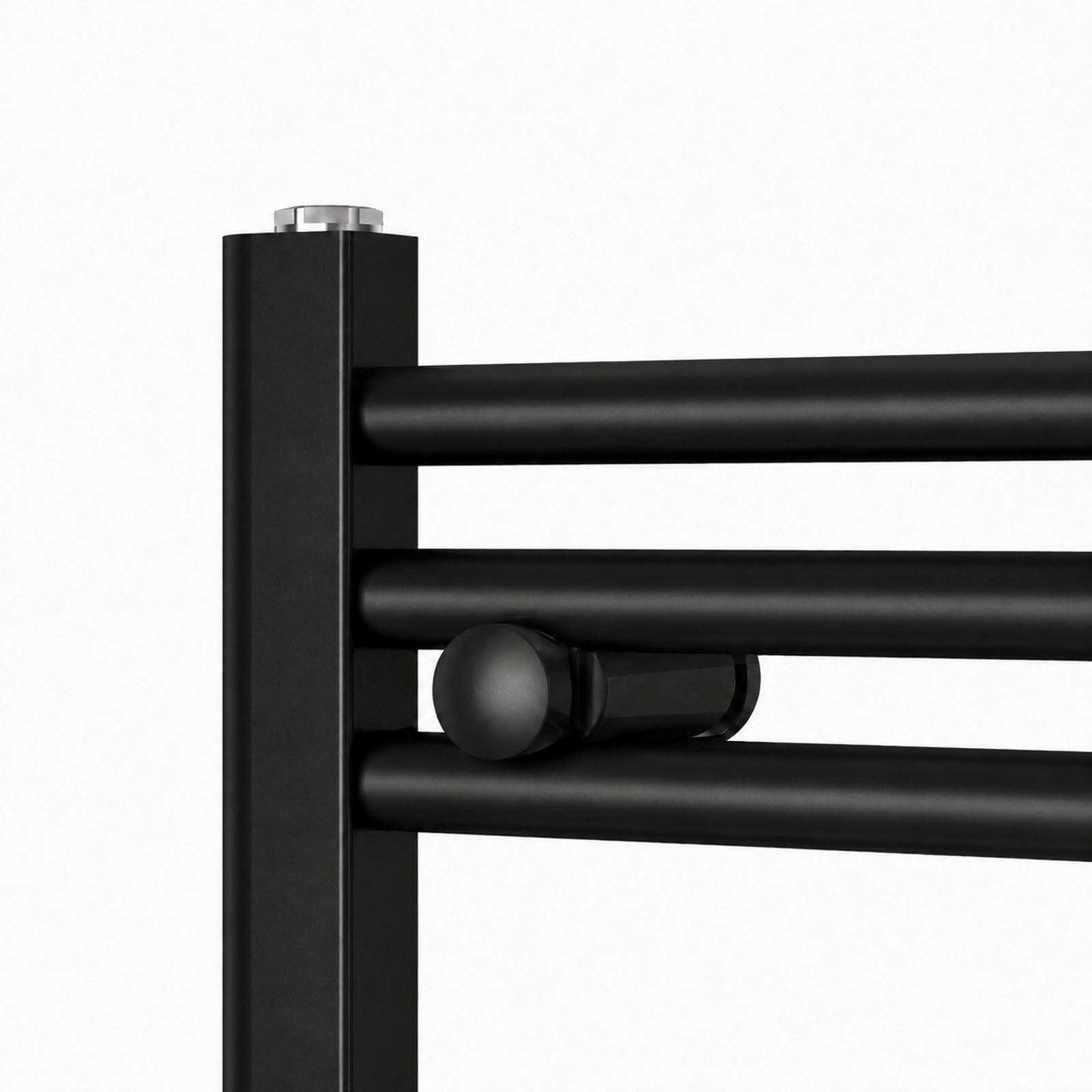 Radiador Toallero Eléctrico Negro 400 x 1000 mm con Resistencia de 300 W, Precargado, Acero