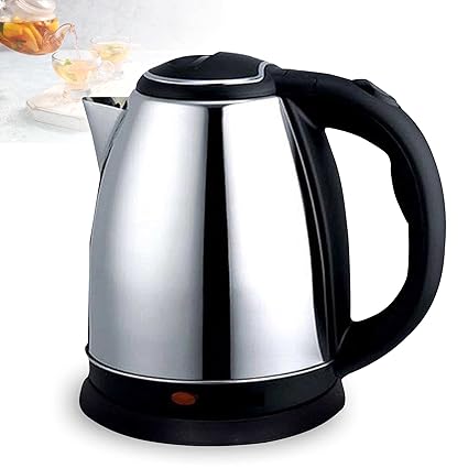 Home Genie Electric Tea Kettle, Water Boiler & Heater, 1.8 L With 1500 Watt| Auto-Shutoff | Stainless Steel Body | Boiler for Water, Milk, Tea, Coffee, Instant Noodles, Soup - 1.8 L