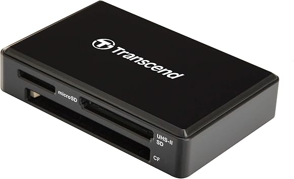 Transcend RDF9 Card Reader - CompactFlash, microSDHC, microSDXC, SDHC, SDXC, SD, microSD, CompactFlash UDMA7 - USB 3.1 Type AExternal