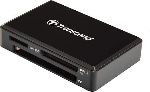 Transcend Lettore di schede multifunzione, con slot SD, microSD e CompactFlash, USB 3.1 Gen 1, nero - TS-RDF9K2