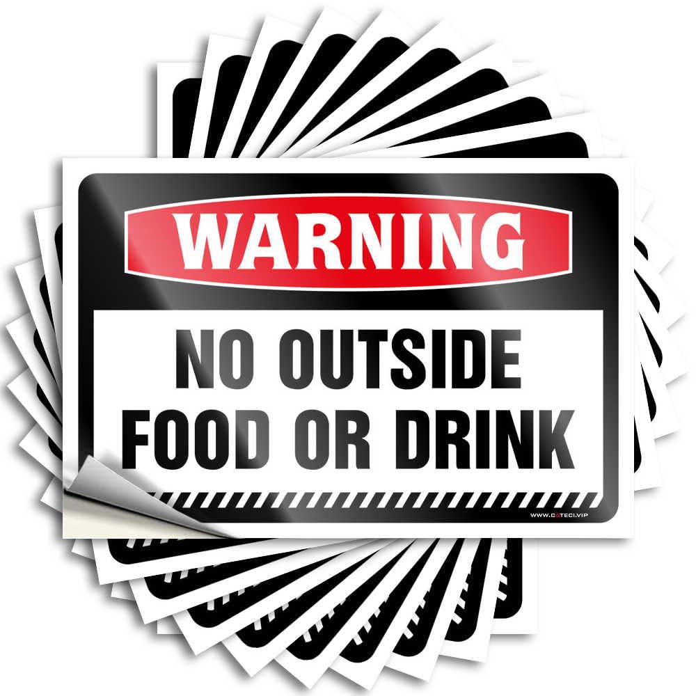 Saying Front Porch Decor Farmhouse Paw Girly Bumper Warning No Outside Food Or Drink - Scratch Resistant Stickers(12X18CM)