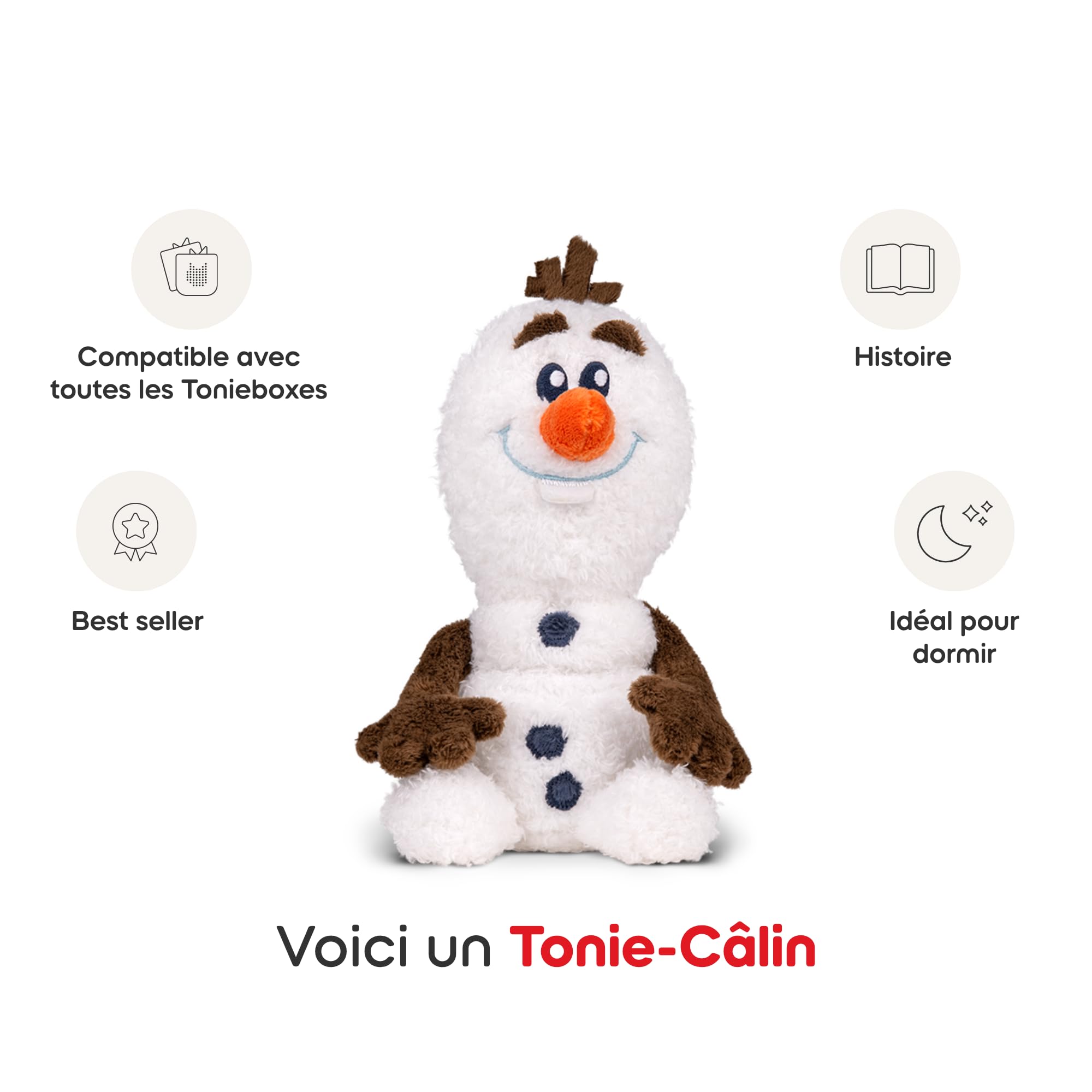 tonies Câlin Disney - Olaf, Peluche Audio pour conteuse Toniebox, 3 Ans et Plus - boîte à Histoires Vendue séparément.