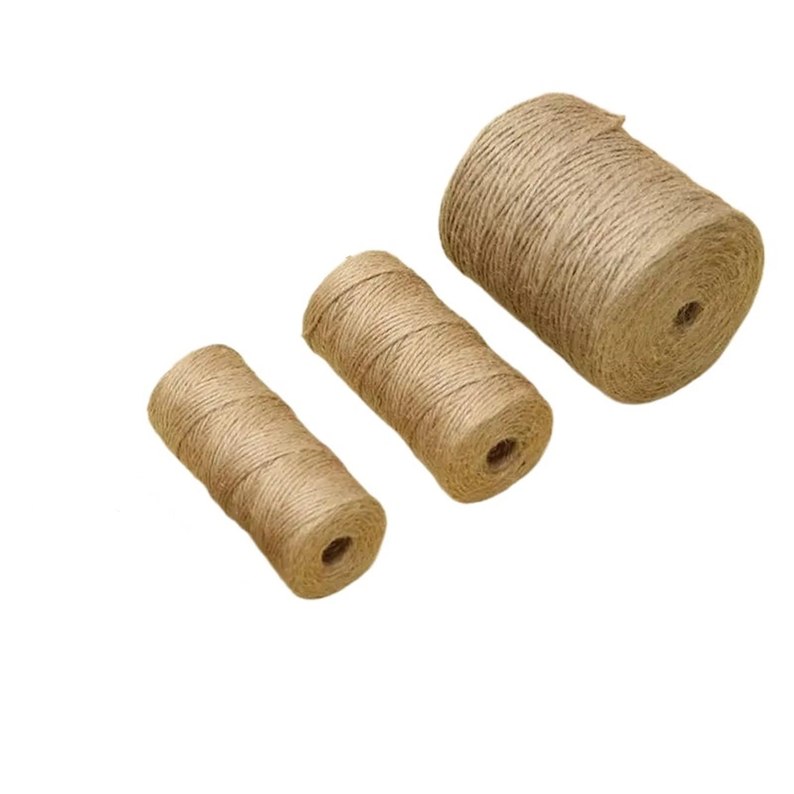 100/300 Meter Jute-Seil, Schnur, Sackleinen, Band, Basteln, Nähen, DIY, Jute, Hanf, Hochzeit, Party, Dekoration Für Camping Garten