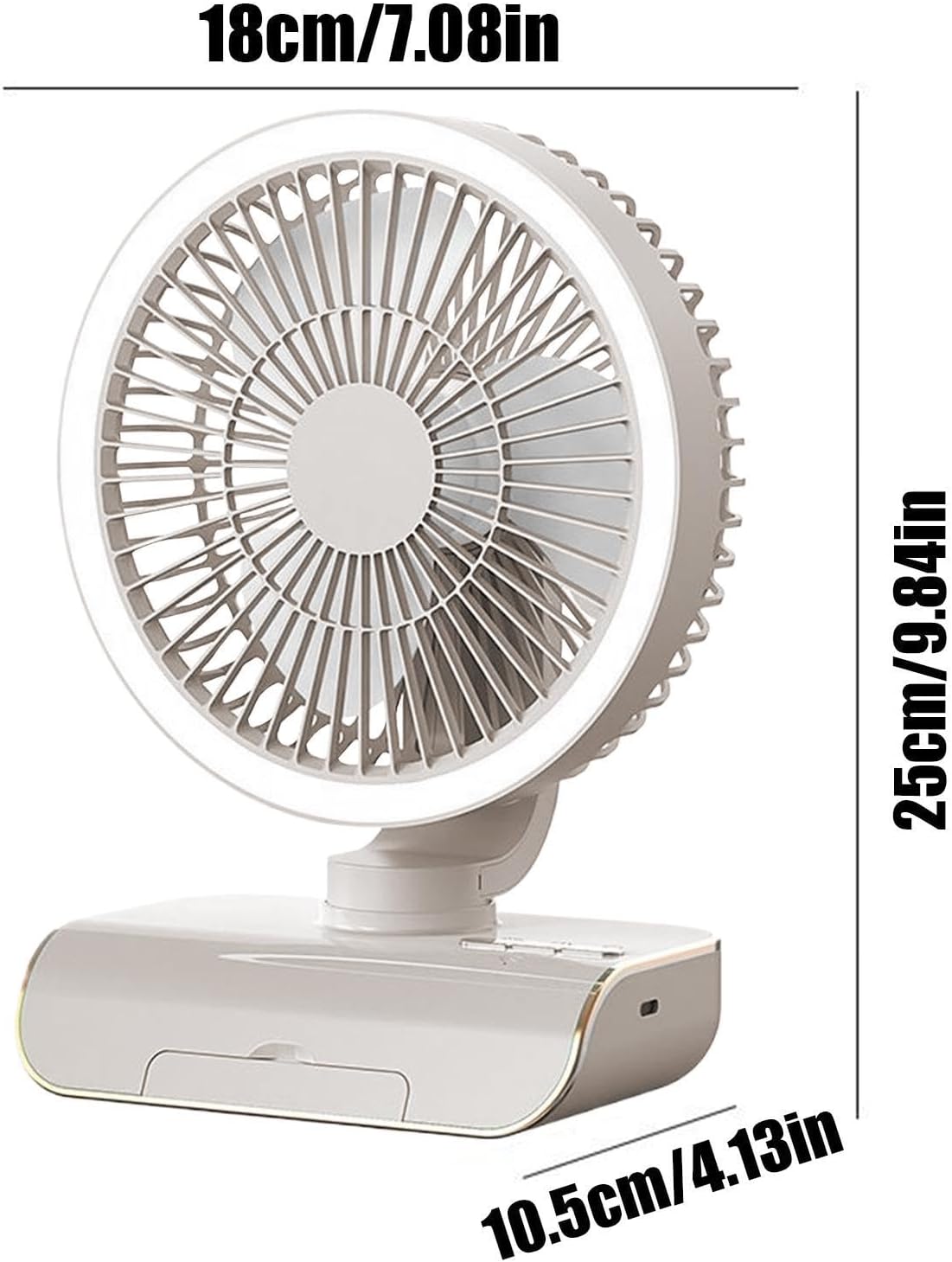 Oscillating Air Circulator Fan | 5 Speeds Oscillating Fan with Remote Control | 2000mAh Rechargeable Travel Supplies, Handheld Ventilator for Men, Women