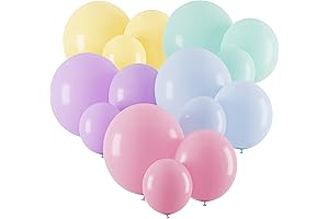 100 Pastel Balloons Assorted Colors & Size – Rainbow Birthday Party Decorations