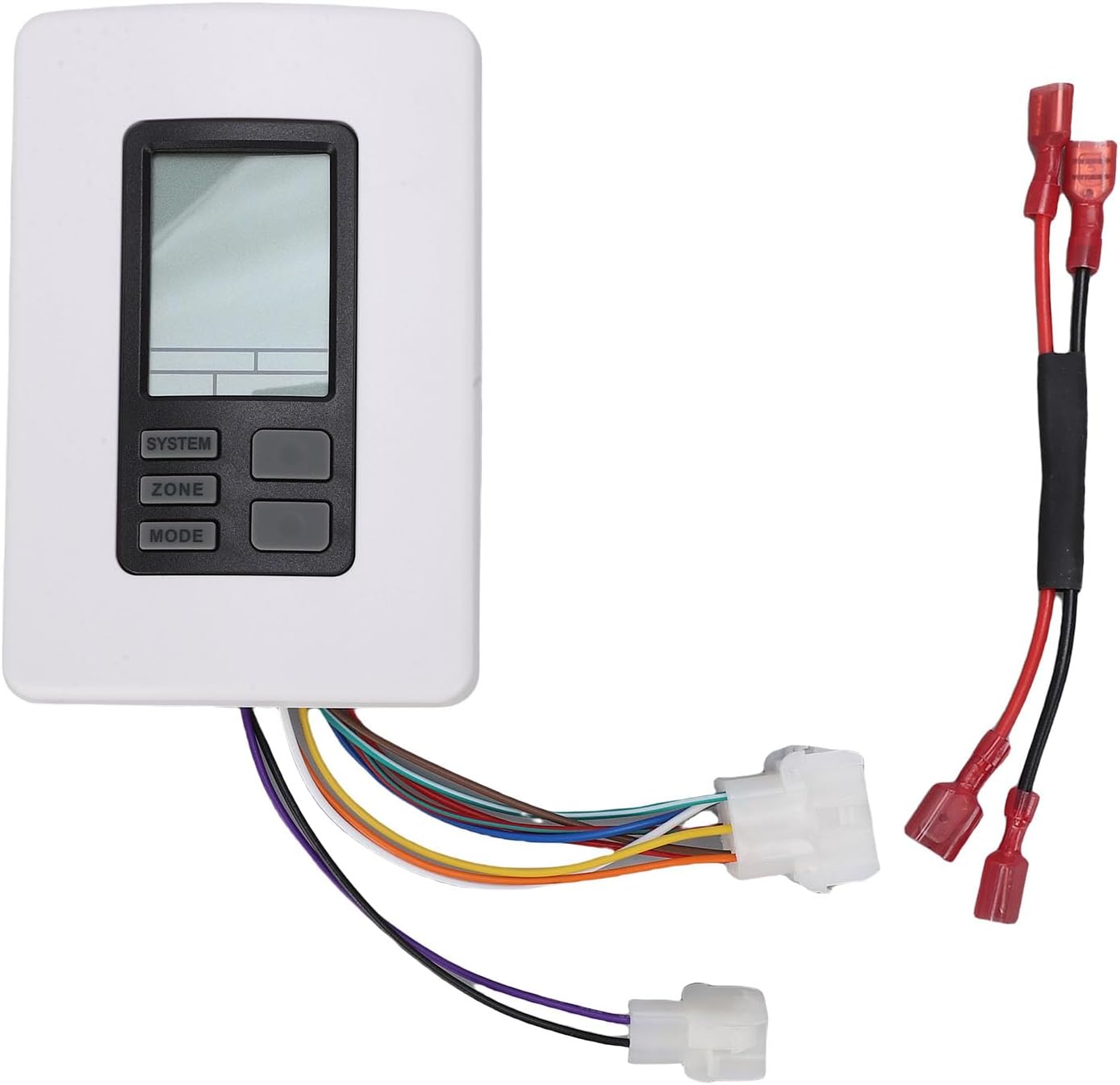 Keenso Digital Thermostat, Replacement for Mach Series RV Air Conditioner with Clear Digital Screen and Temperature Control, for 12V Power System Cooling Heating Ventilation Modes (White)