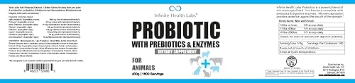 Miniatura 8 de Probióticos para perros y gatos - Polvo de enzimas y prebióticos para mascotas formulado por veterinarios para la salud digestiva, intestinal e