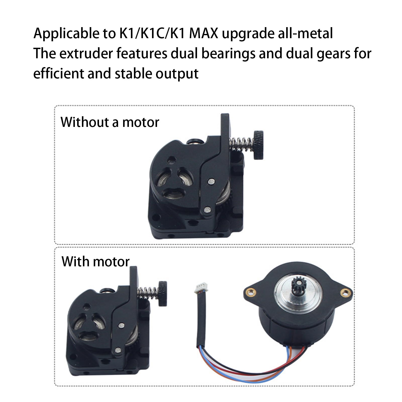 Verbesserte Metall Extruder Kompatibilität mit Mehreren Filamenten PETG ABS für K1C K1Max Drucker Stabiler Austausch des Druckgetriebe Extruders