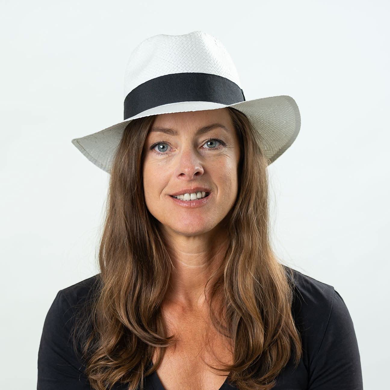 Lipodo CHAPEAUSHOP White Night Traveller Chapeau de Paille et de Soleil Fabrique en Italie Unisexe Printemps Ete