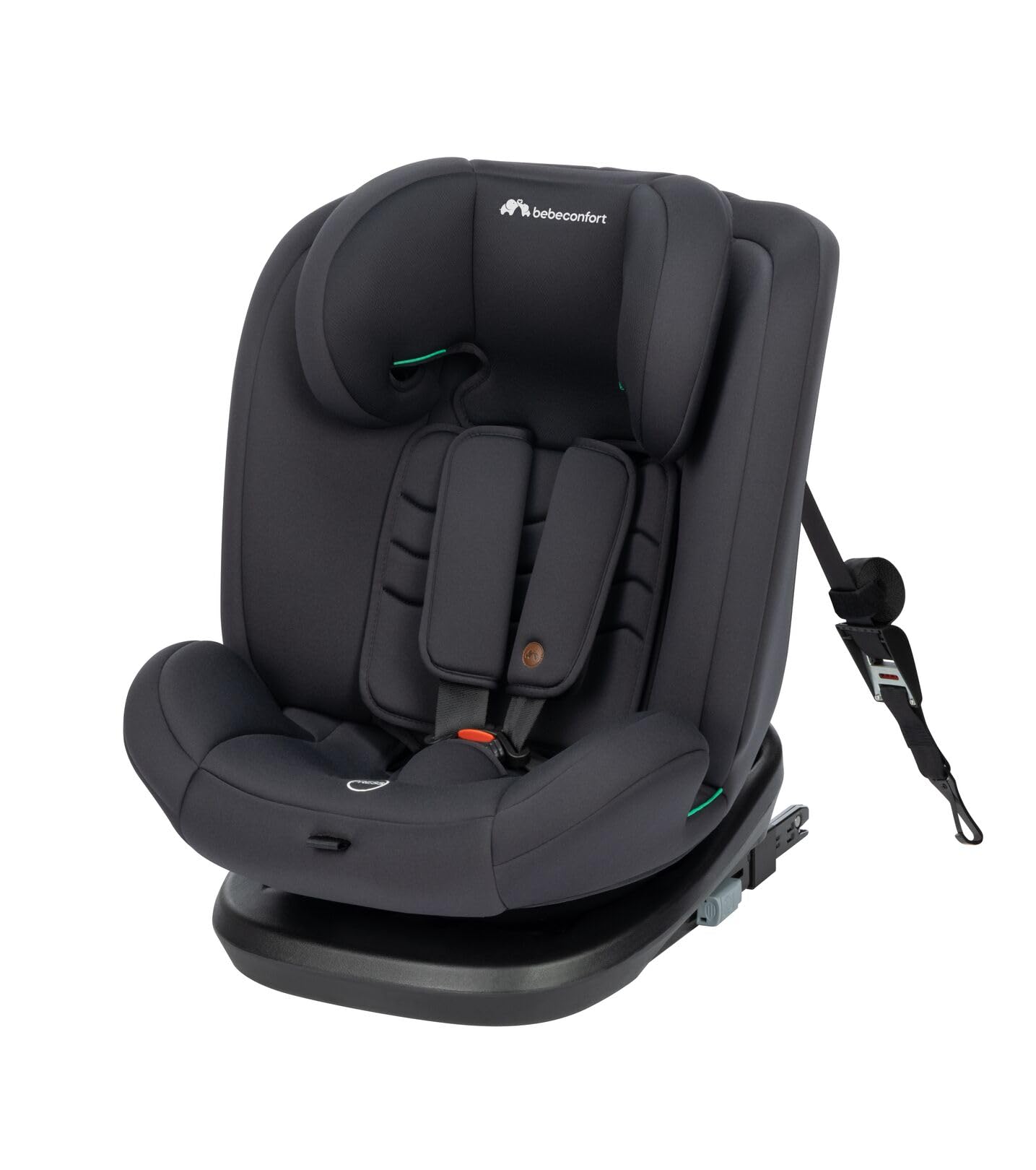 Bebeconfort Apollo i-Size Silla de coche, ISOFIX, Reposacabezas 13 Posiciones, 4 Posiciones Reclinadas, protectores laterales, para niños de 15 meses a 12 años, 9-36 kg, 76-150 cm Mineral Black