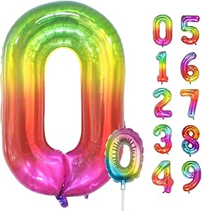 Amazon.com: 40 Inch BigJelly Numbers Balloons 0-9,Number 0 Digit Large ...