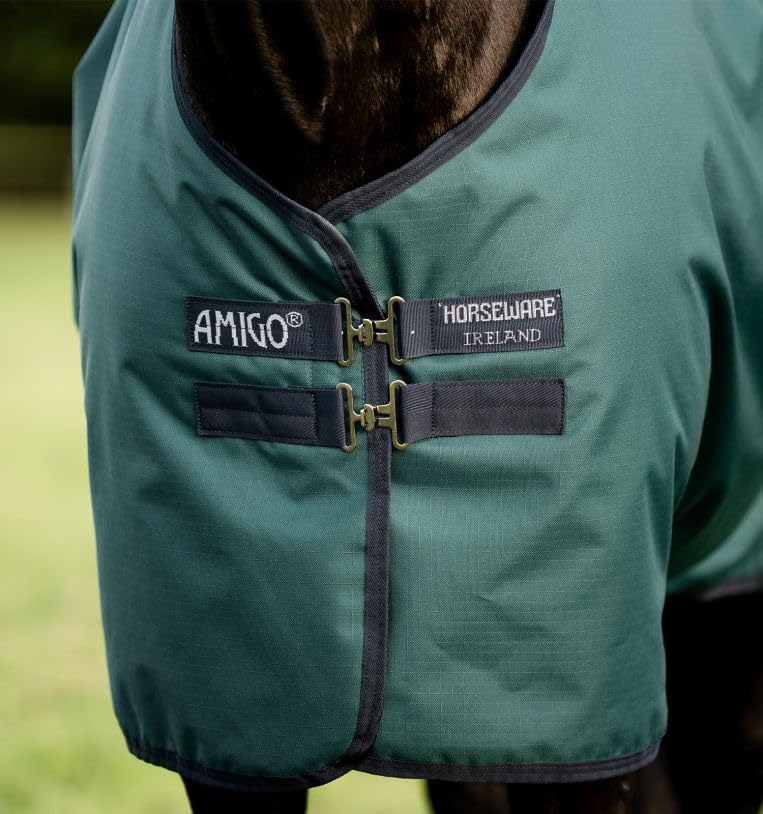 Horseware Amigo Ripstop 900D 50g Turnout Weide Decke Dynasty Green/Navy & Silver