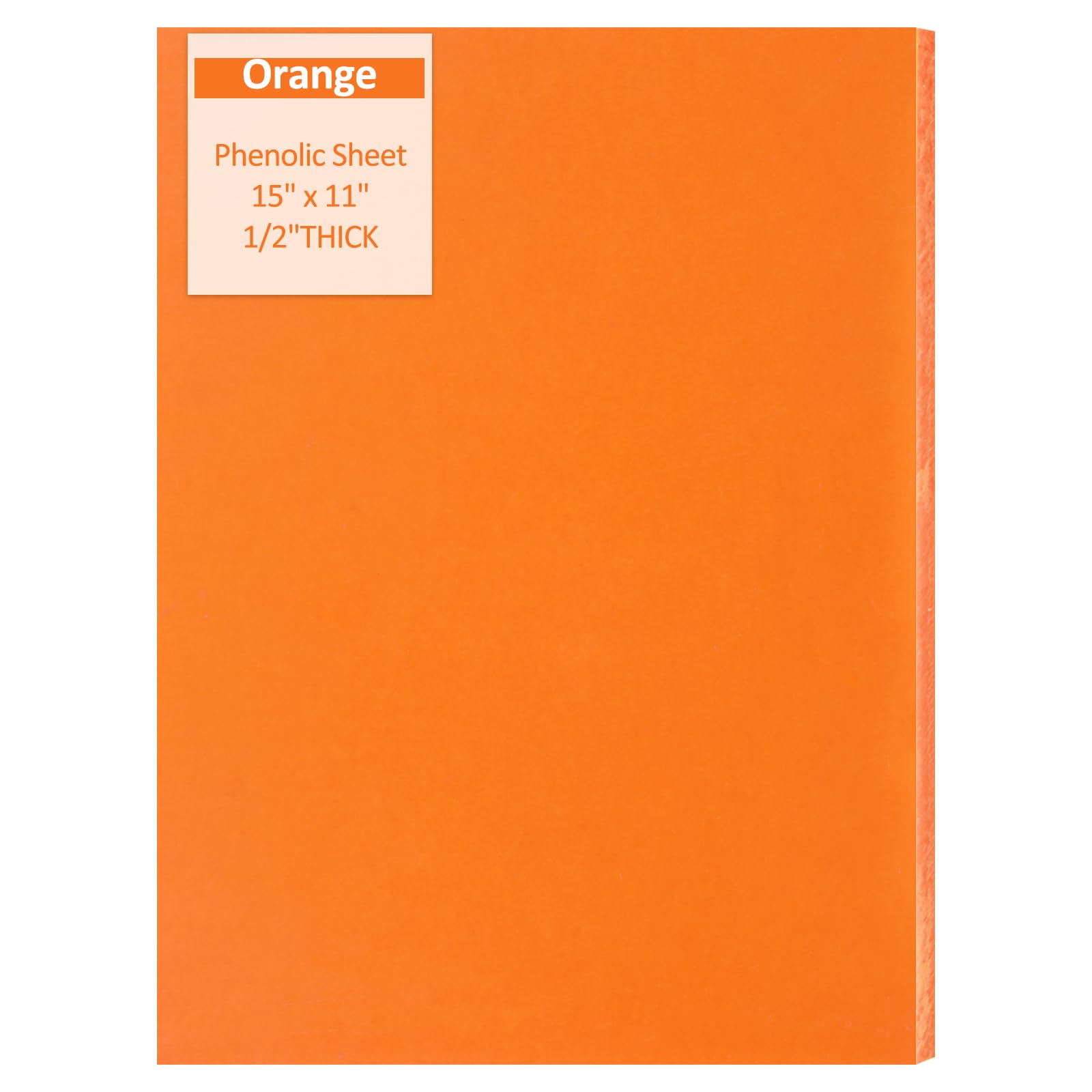 Bakelite Phenolic Sheet - Orange, 11" x 15" -1