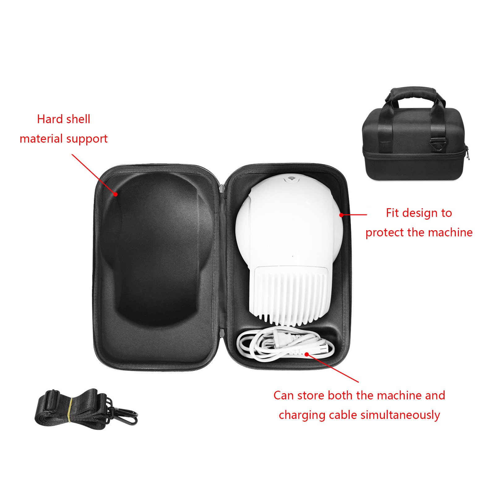 Harte EVA-Reisetasche, Aufbewahrungstasche, Schutztasche, Tragetasche für II 95 dB/98 dB, harte Tragetasche