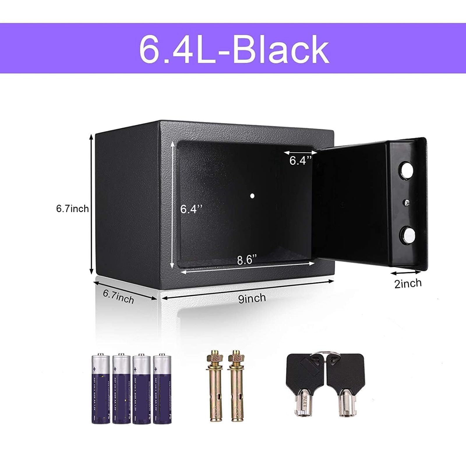 Caja Fuerte Ignífuga E Impermeable, Caja Fuerte Tipo Armario, Caja Fuerte con Cerradura, Hucha, Caja Fuerte Ignífuga/Blanca,Black