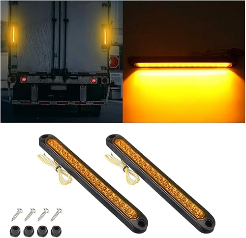 Miniatura 7 de 15 luces LED traseras de freno de remolque, 2 piezas de 10 pulgadas, conjunto de tira de freno de automóvil, luces traseras de freno de barra LED