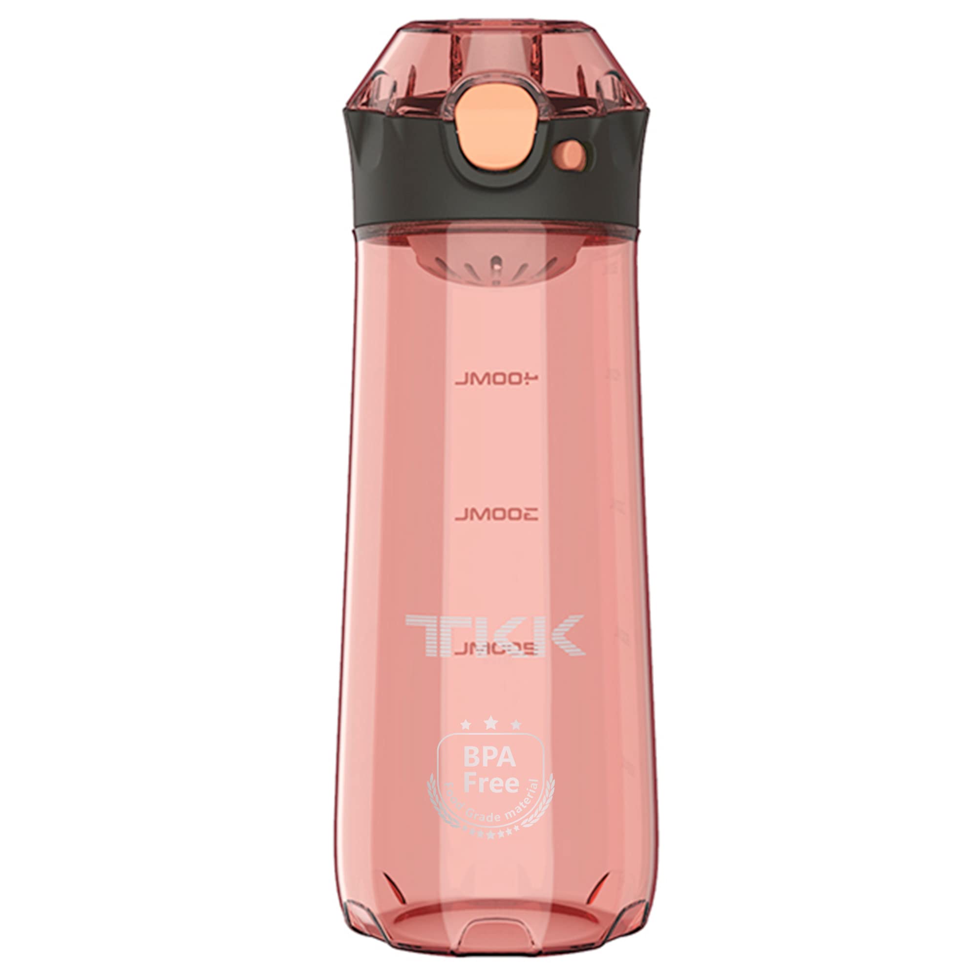 TITIROBA TKK Children's Bottle with Leak-proof Lid, Tritan BPA-Free One-Handed Sports Drinking Bottle, Pink, 500 ml