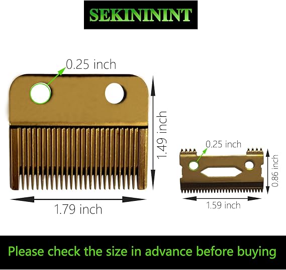 Universal Replacement Hair Clipper Blade Cutter Set for Wahl Clippers Wahl 5-Star Senior Magic Clip Ultra-Thin Moving Blade Sharp, Four Foot Contact Low Noise and Low Heat Generation(Gold)