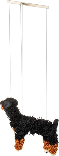 Miniatura 6 de Artisan Owl Marioneta Golden Rottweiler - Perro de hilo con patas de madera, cuerdas desmontables (negro y marrón)