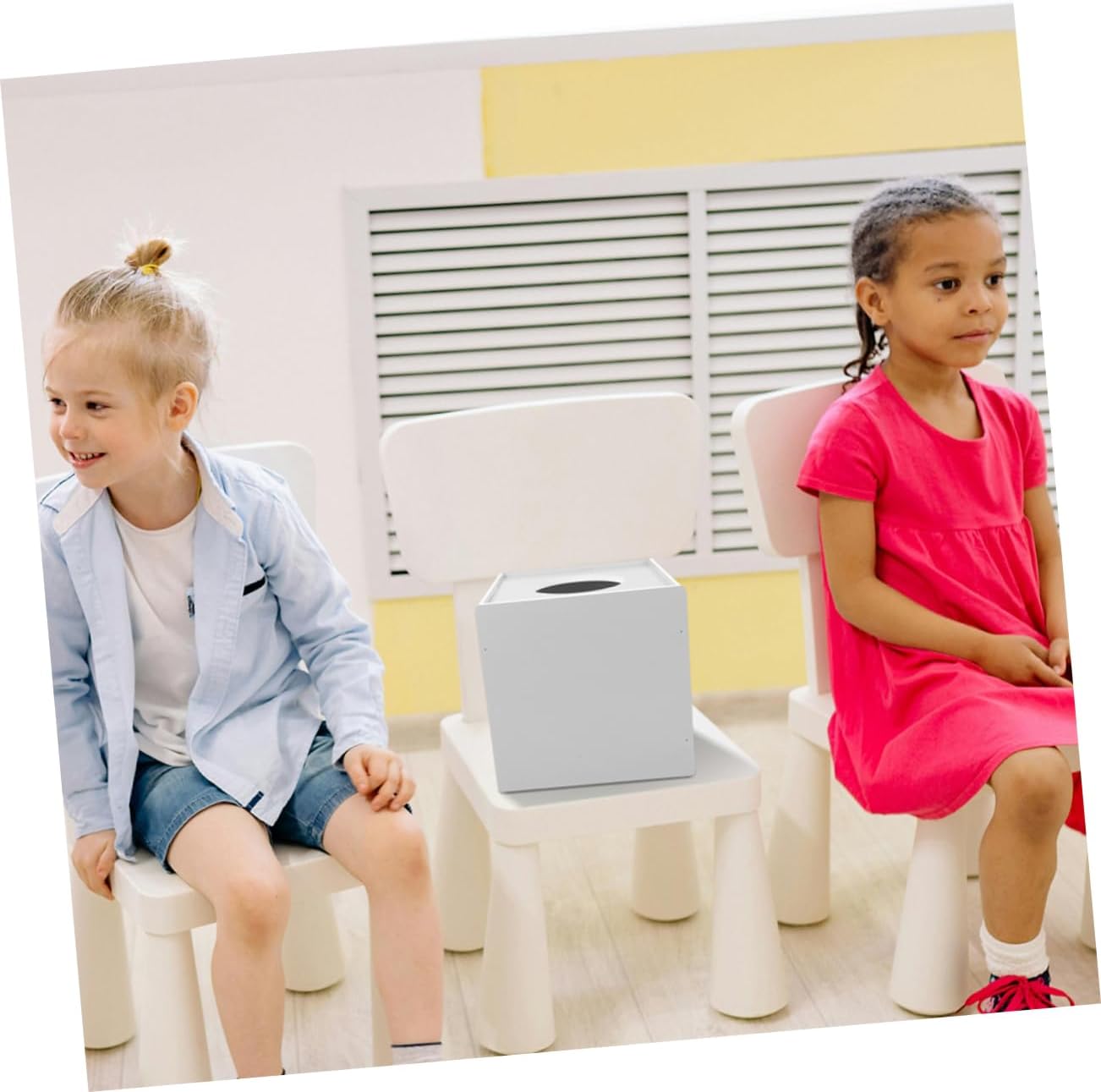 MERRYHAPY Raffle Box with Slot for Tickets Red Donation and Voting Box for Fundraising Events Party Games and Charity Drawings Sturdy Cardboard for Easy Access