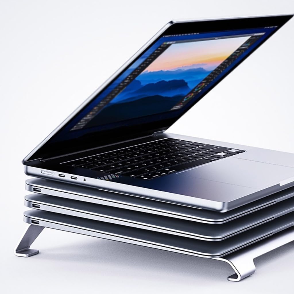 Soporte portátil para laptop, soporte ajustable de aleación de aluminio para laptop, tablet, soporte de refrigeración