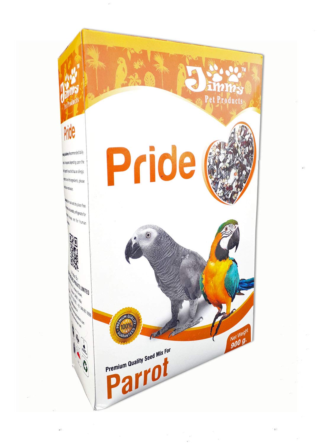 JiMMy Pet Products Pride Parrot Food for Indian Parrot (900gm)
