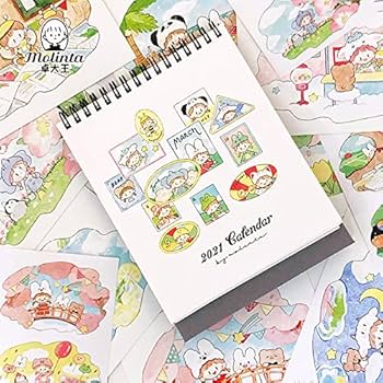 W098.molinta シールステッカー diary 日記 Amazon | ステッカー シール 日記だけ 人物 molinta デザイン