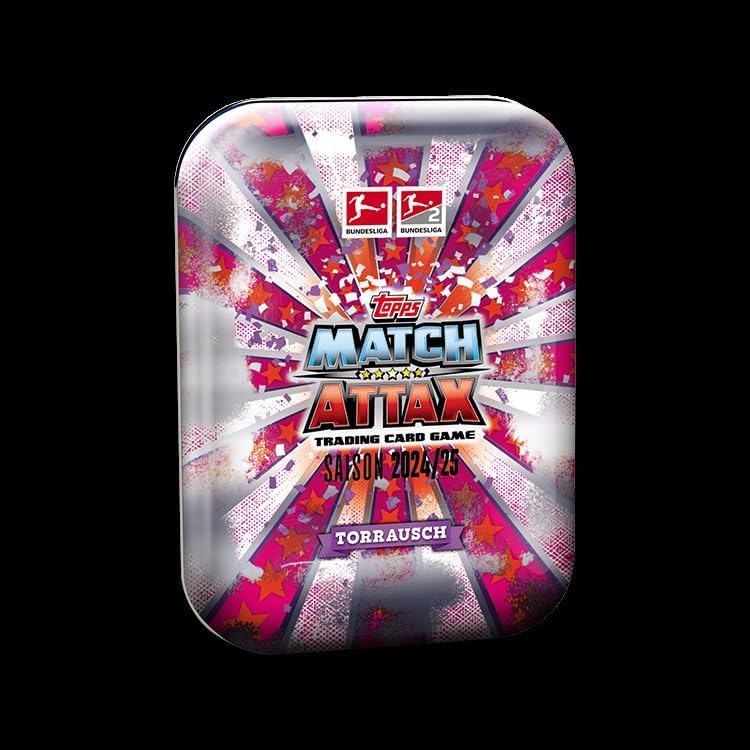 Topps Bundesliga Match Attax 24/25 - Mini Tin - Goal Rush - Contains 42 Cards, Including 3 Exclusive Allrounder Cards, 2 Black & White Pixel Pitch Cards and 2 Limited Edition Cards