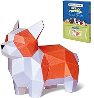 ORIGAMIPLANET Corgi 3D Origami Kit - Easy Pre-Cut DIY Paper Craft Dog Model for Beginners, Cute Home Decor & Gift