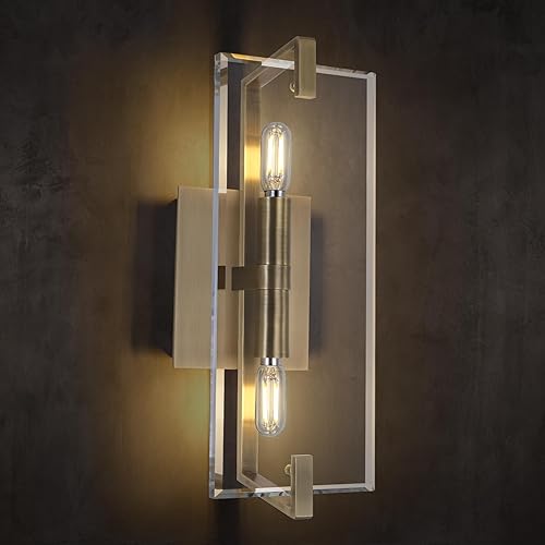 Miniatura 10 de Juego de 2 lámparas de tocador de baño apliques de pared de tubo de cristal base de color níquel luces de pared de baño lámpara de pared de mesita