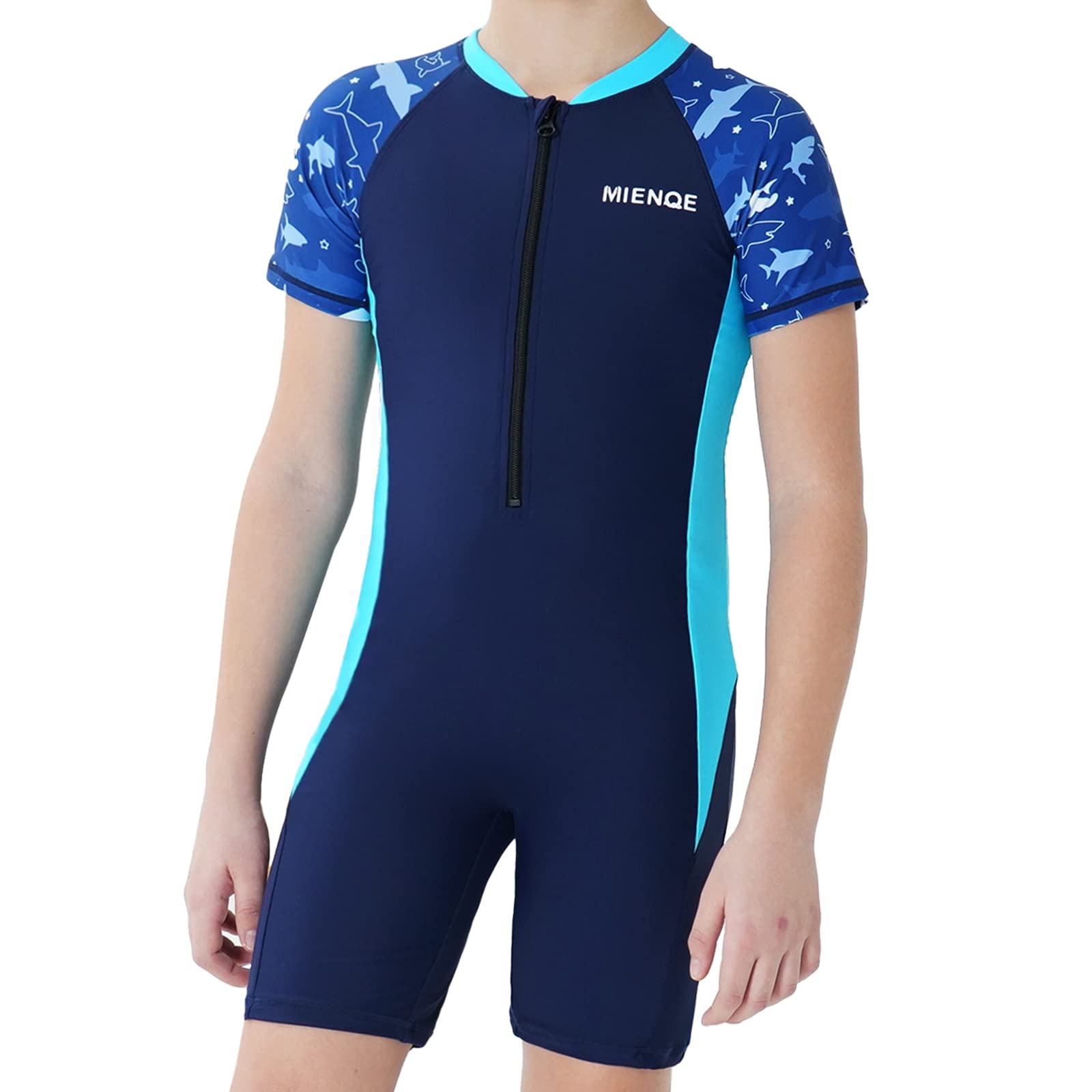 MIENOEBoys Swimsuit One Piece Kid Swimsuit Boys Water Sport Short Swimsuit UPF 50+ Sun Protection Bathing Suits