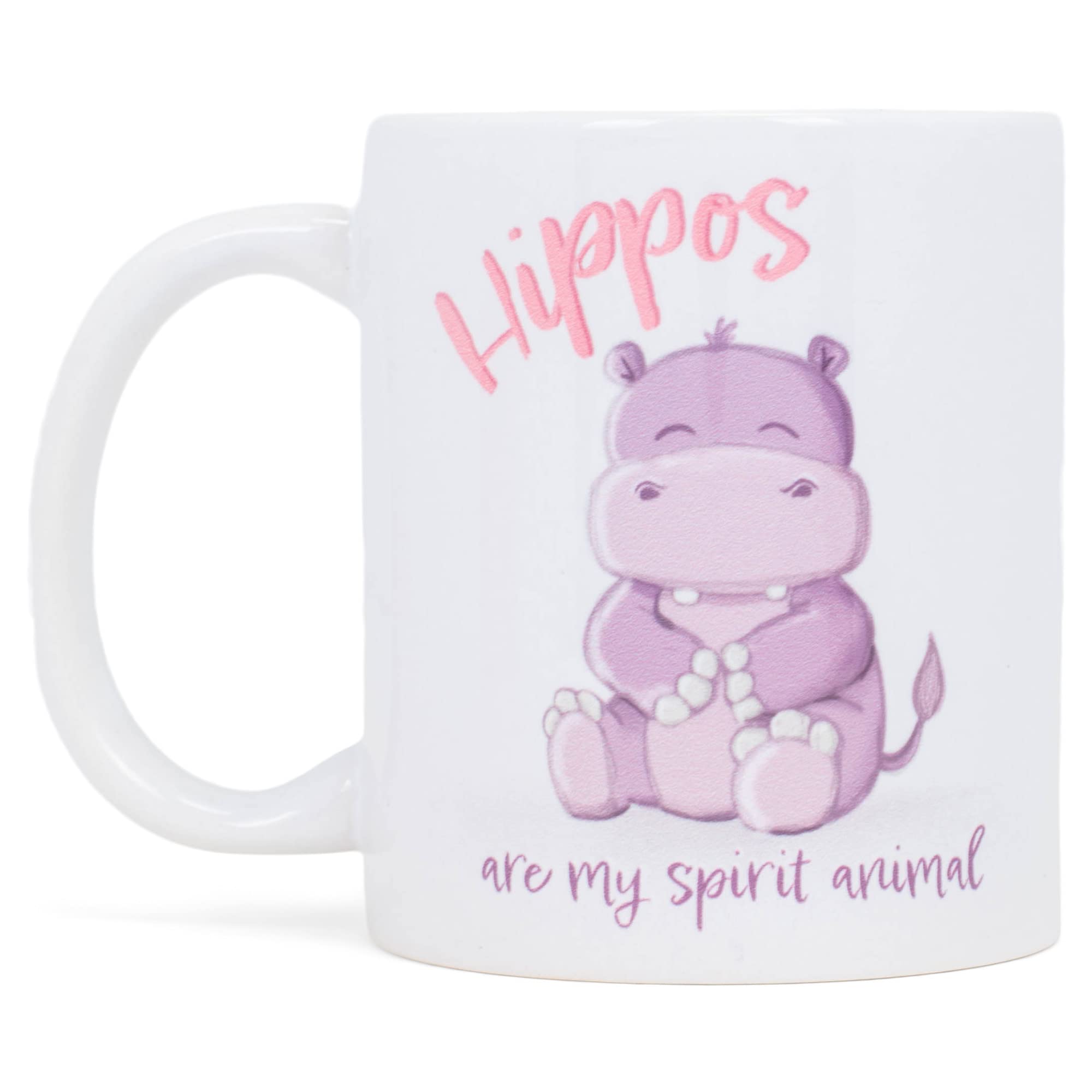 Elanze DesignsHippos Spirit Animal Hip-hippo-ray 11 Ounce White Ceramic Coffee Mug