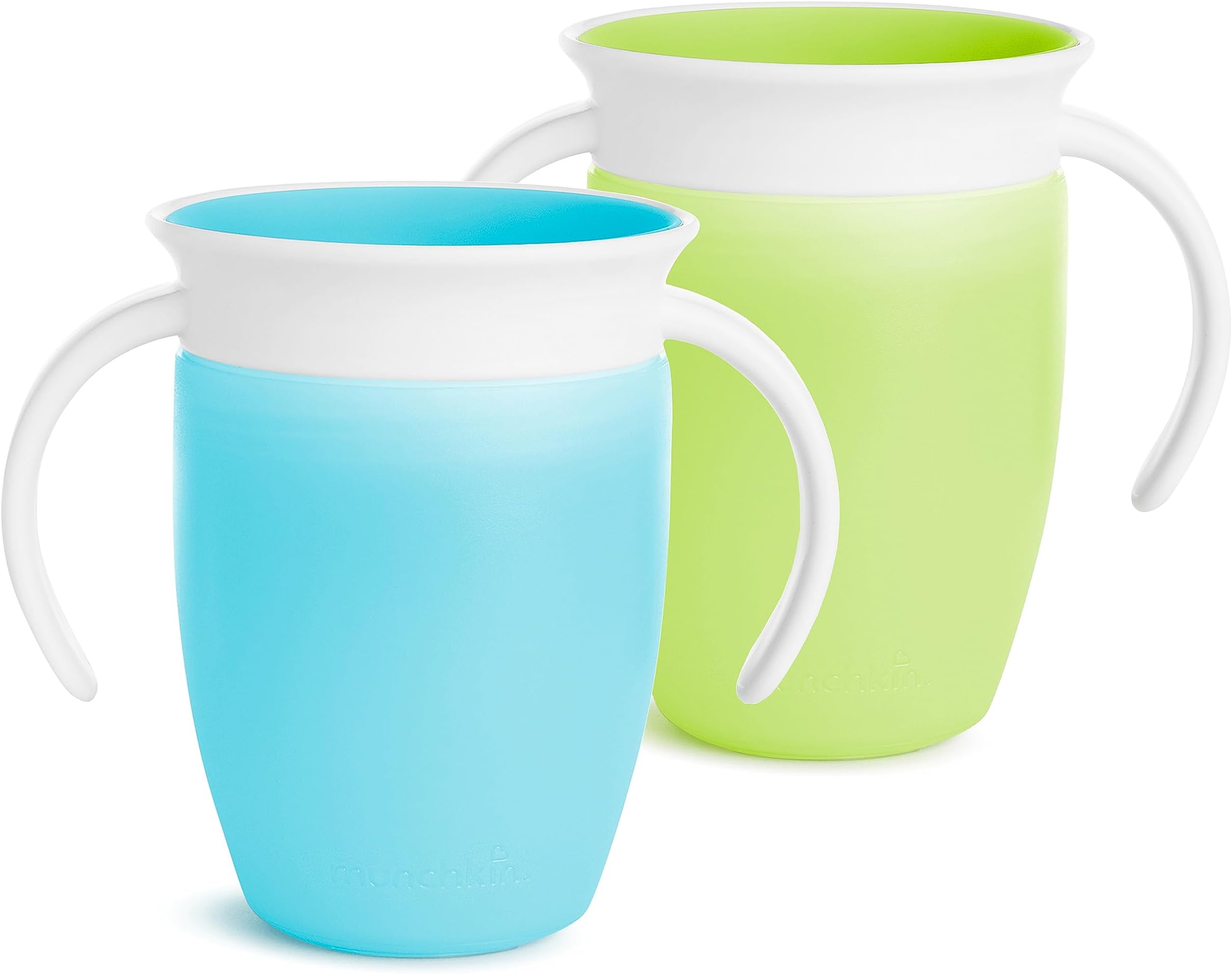 Miracle 360 Trainer Cup, 7 Ounce, 2 Count (Green/Blue)