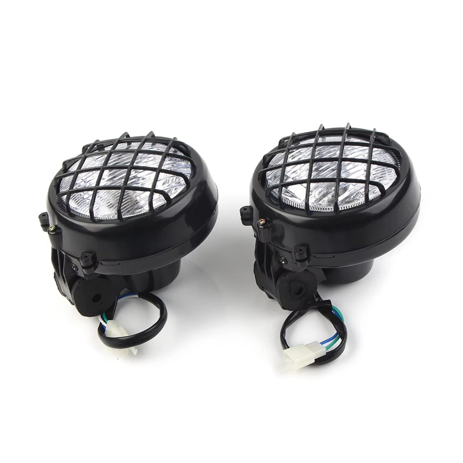 Motorcycle Headlamp For Banshee 87-2006 1 Pair Front Head Light Lamp Headlight For 70cc-150cc 4 Wheeler Quad Dirt Bike Go Kart ATV Dune Buggy Motorbike Headlights
