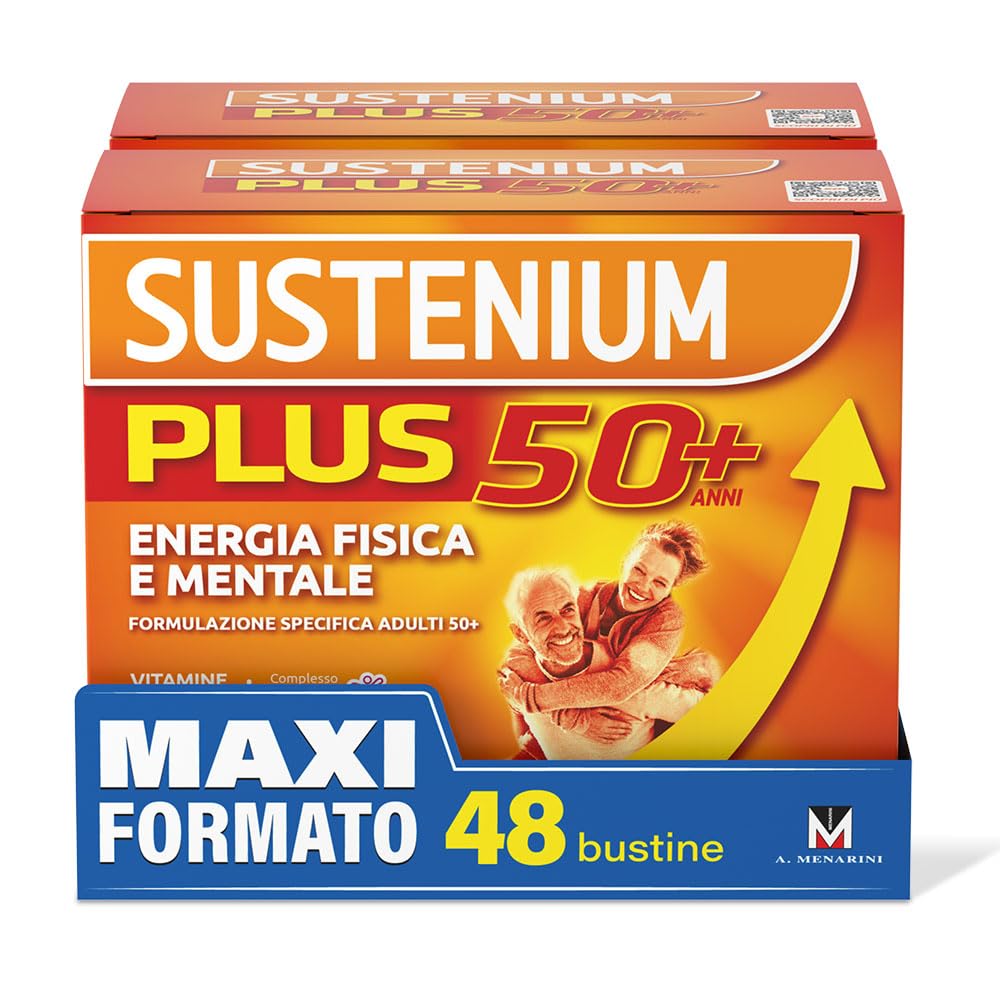 Sustenium Plus 50+ - Integratore energizzante adulti 50+ con complesso antiossid