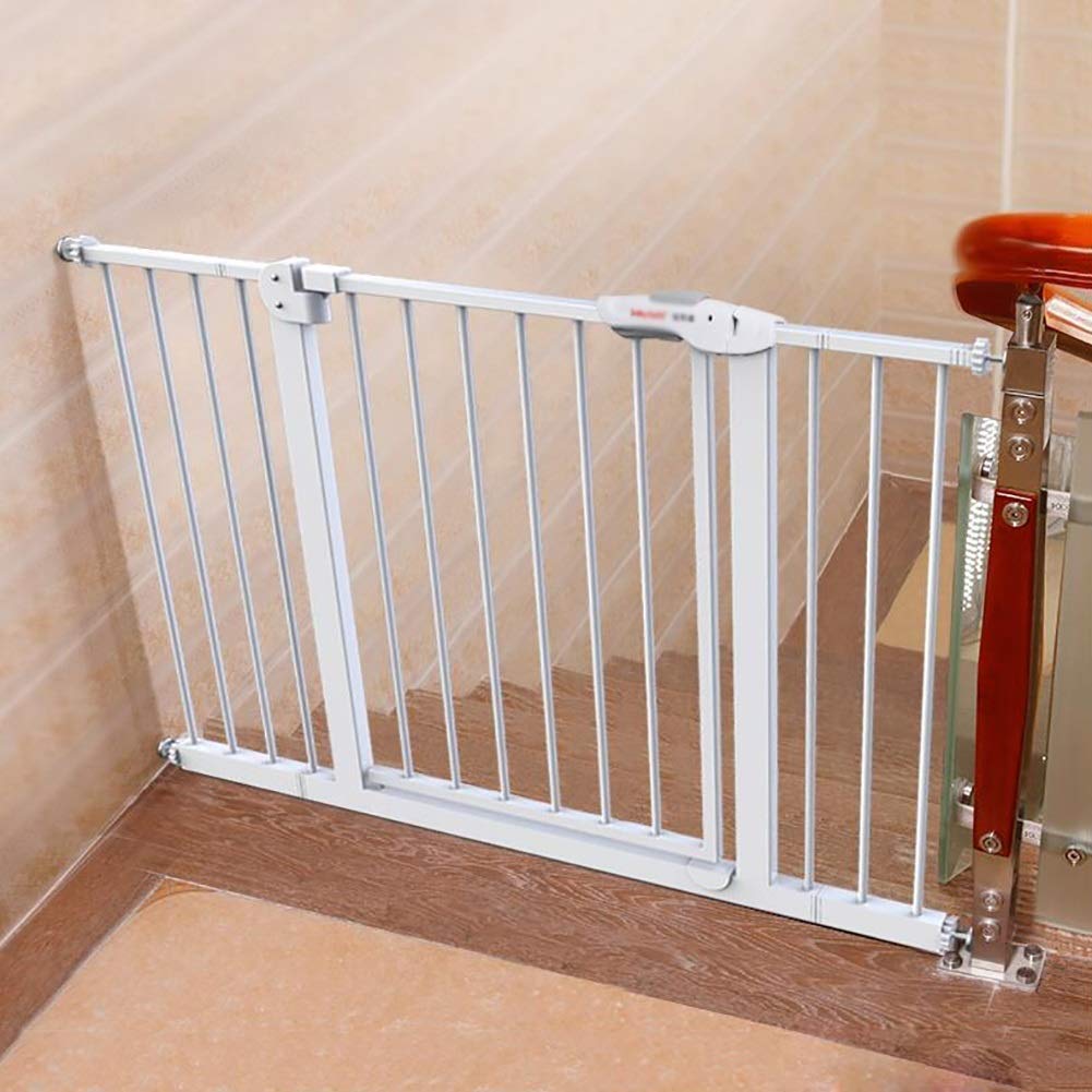 Barrière de sécurité chien extra haute et large en métal 112-120cm