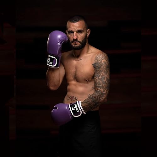 Miniatura 7 de Kruzak - Guantes de boxeo para hombres y mujeres, guantes de sparring y kickboxing, Muay Thai y MMA, 8-16 onzas