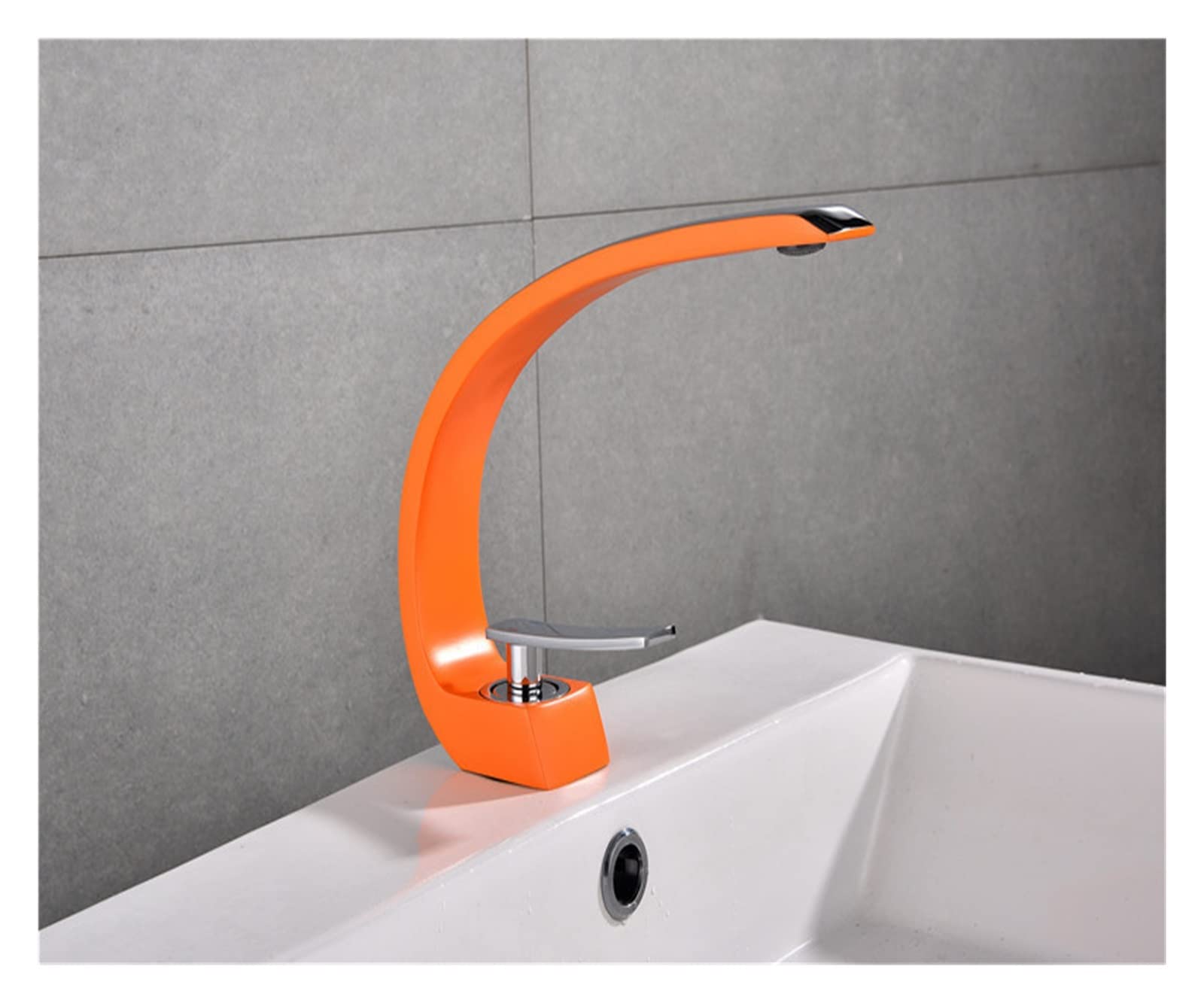 Mélangeur de lavabo haut de gamme style mitigeur de vanité noir et or de salle de bains