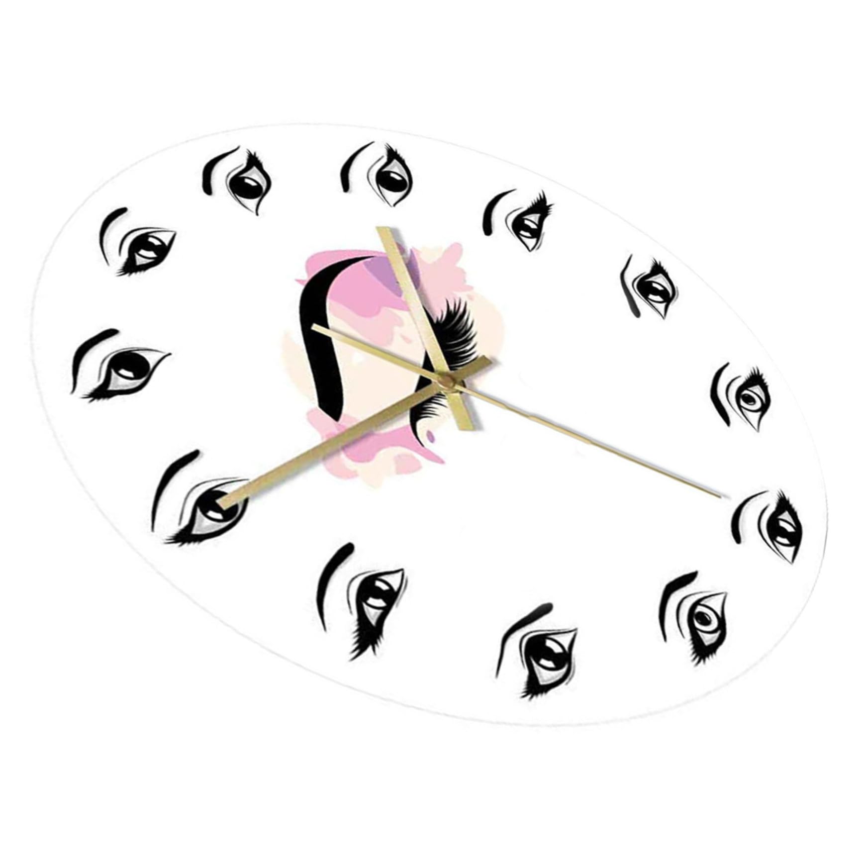Horloge murale décorative design en PU moderne pour salon de beauté et bureau chic