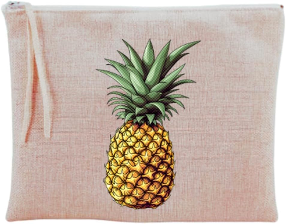 Ananas Baskılı Makyaj Çantası Bej, LH793264290138412376123