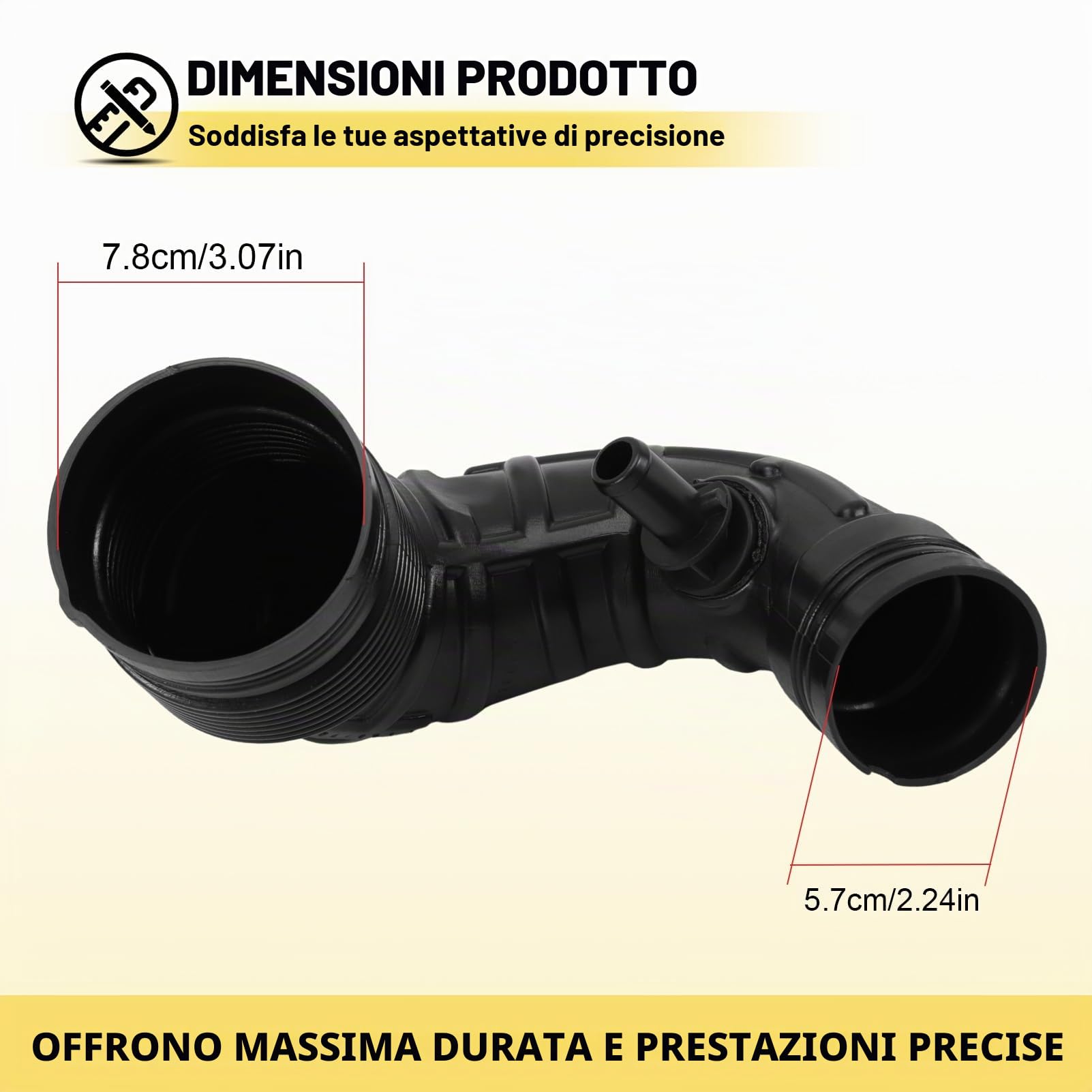 Tubo Aspirazione Filtro Aria Per Abarth 500 Fiat Doblo 51817836 Manicotto Filtro Aria