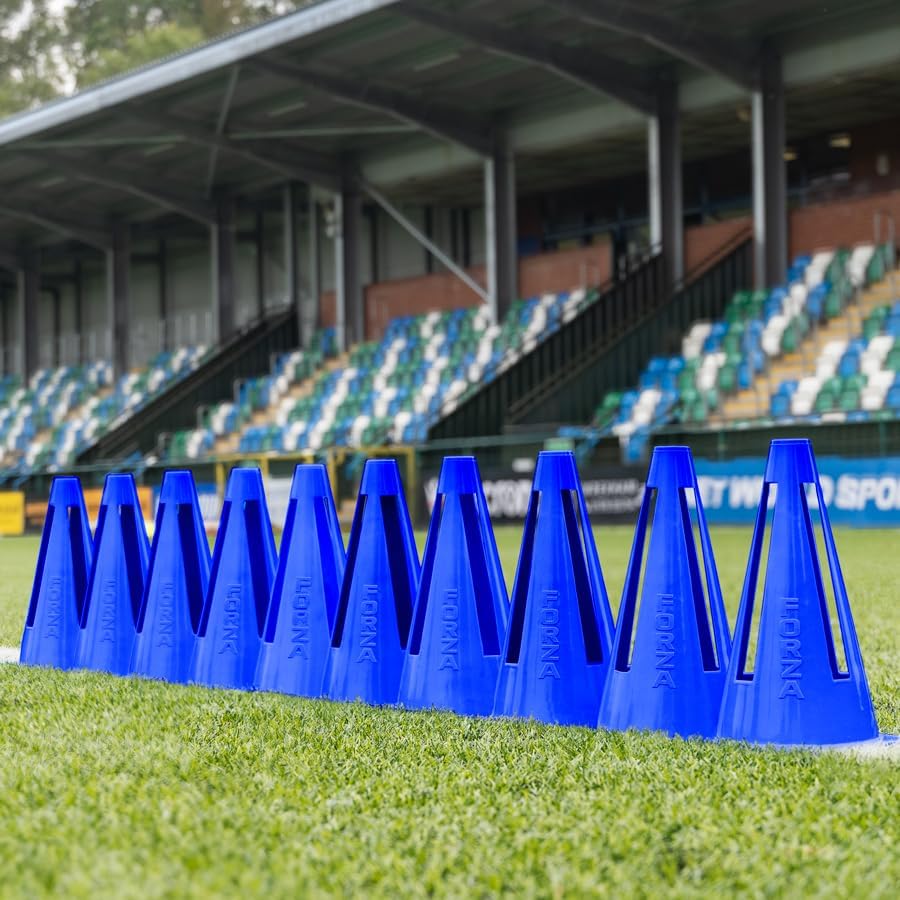 FORZA Flexi Cones [10 Pack] | Ultra-Durable Training Cones for Sports Drills and Practice – Available in 9 Bright Color Options
