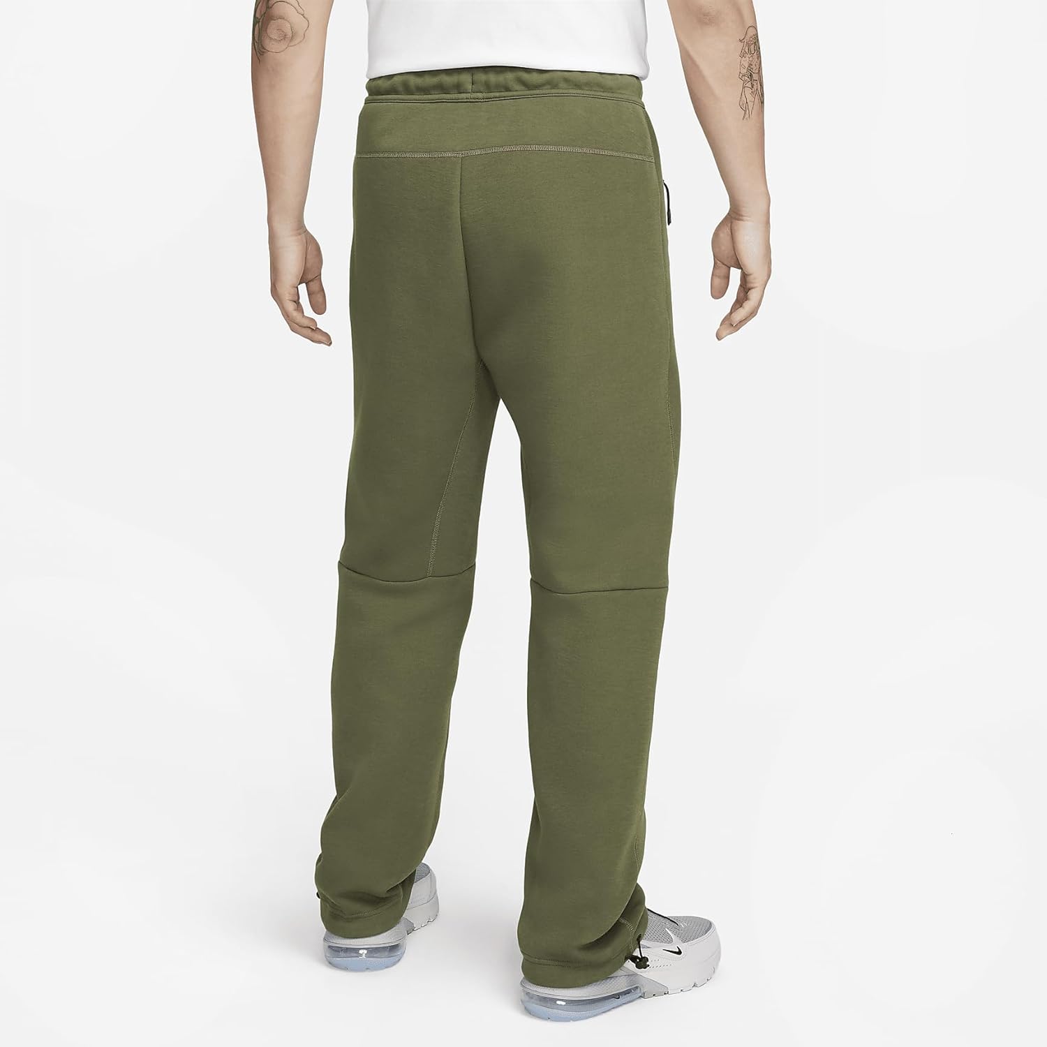 Nike Sportswear Tech Fleece Men's Open-Hem Sweatpants (Medium Olive/Black, FB8012-222) Size Small - Image 2