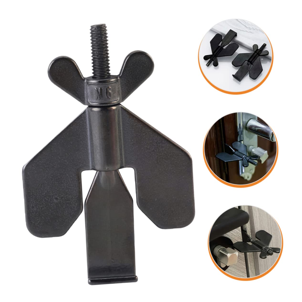 Angoily 3 Piezas Tope De Puerta Antirrobo Topes De Puerta De Seguridad Cerradura De Puerta Portátil Cerradura De Puerta De Seguridad Para El Hogar Casillero De La Puerta Acero Inoxidable
