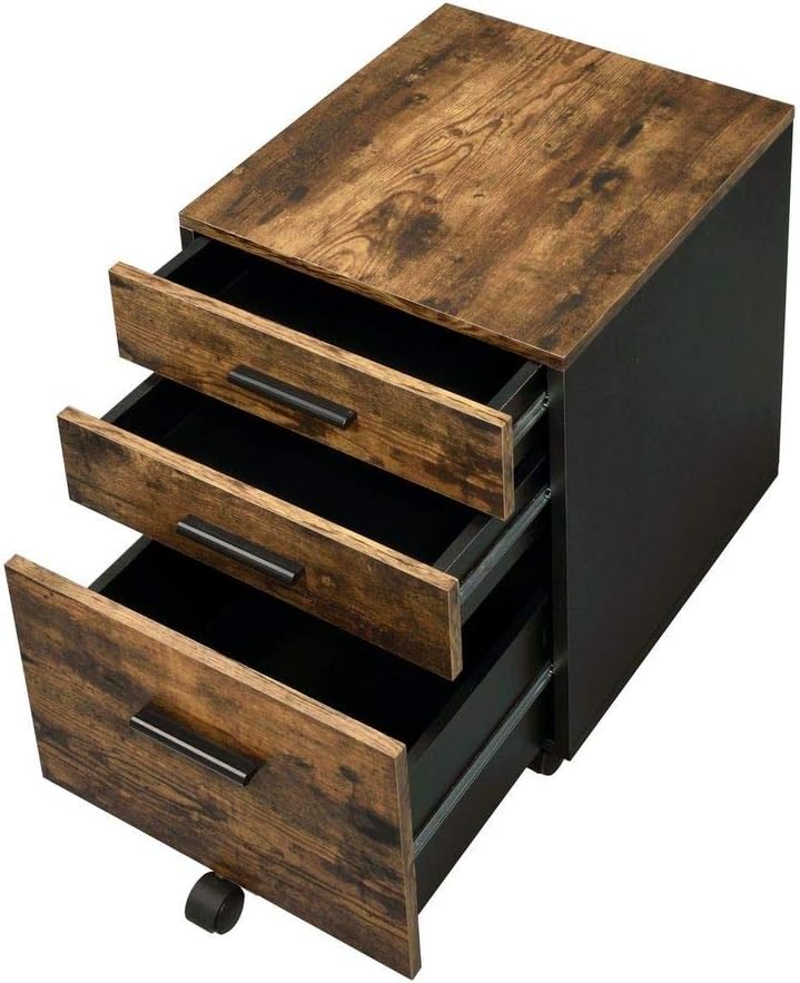 Home Office Furniture Sets,Modern Computer Desk Workstation Bookcase Bookshelf File Cabinets Writing Desk Furniture for Home Office Study Room (Espresso Desk) (Weathered Oak File Cabinet)