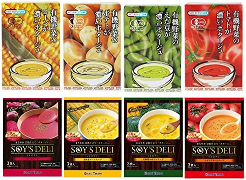 Amazon 無添加豆乳野菜スープ 野菜ポタージュ8種16箱セット Earthink おかゆ 雑炊 通販