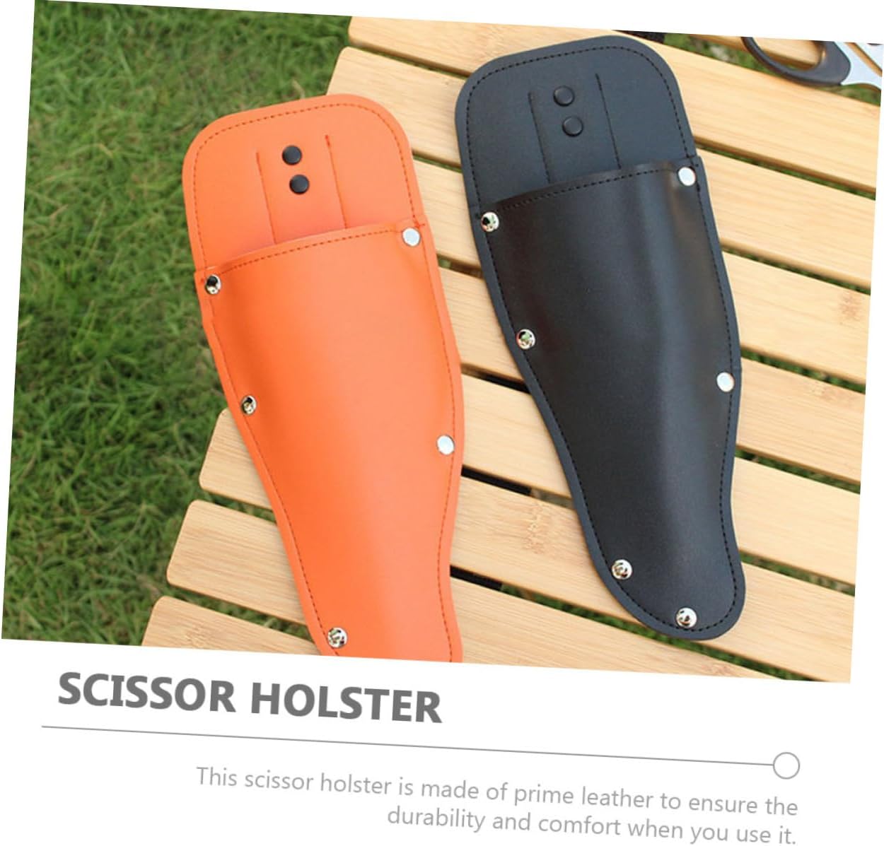 Uonlytech 4pcs Leather Scissor Cover Pliers Holder Gardening Shear Case for Plant Trimming Scissors