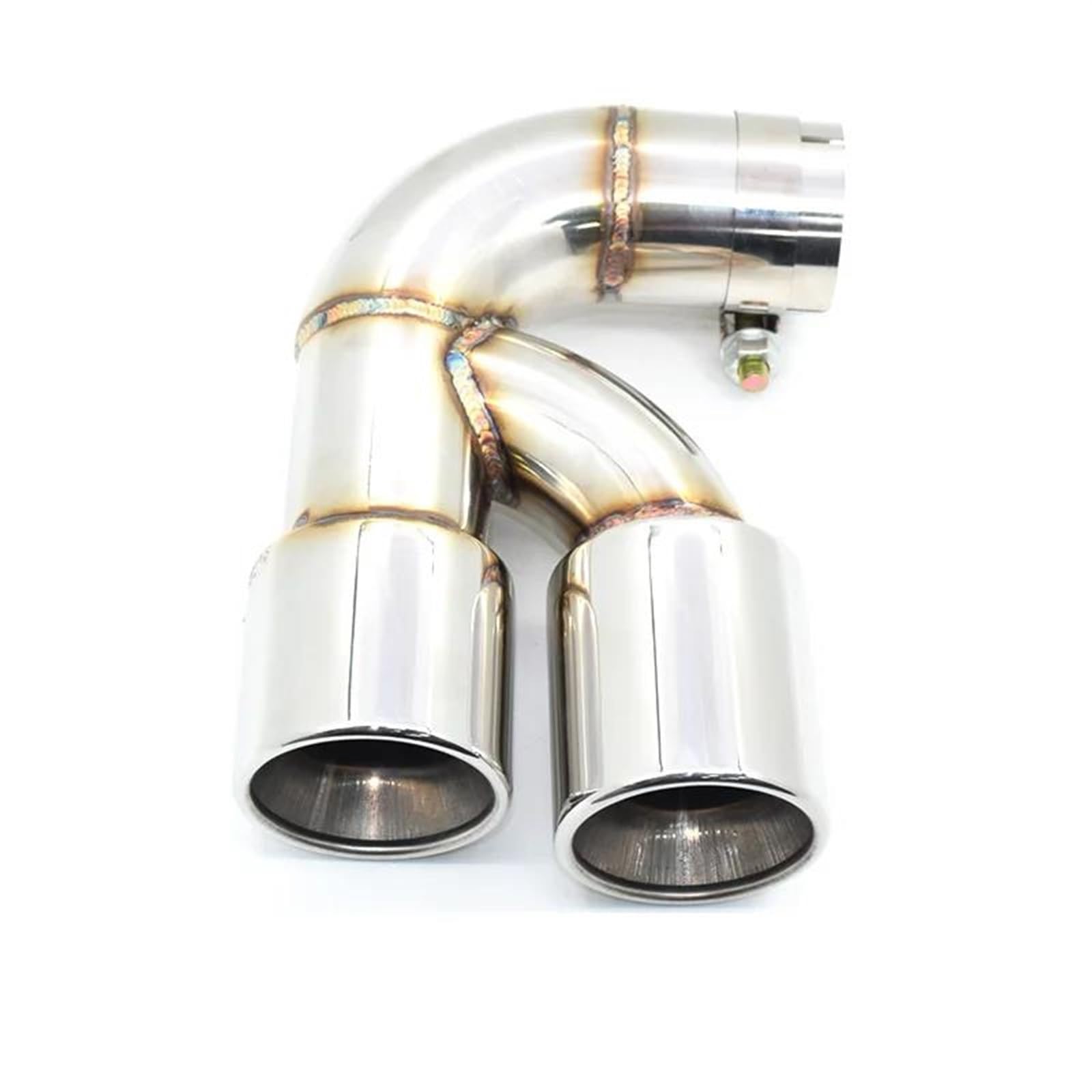 Terminali di scarico per auto 1 Pz 304 In Acciaio Inox Fibra Carbonio Punta Scarico Tubo Di Scarico Per BMW 118i 116i F20 Punta Del Silenziatore 63mm Ugello Scarico Terminale Scarico Auto(Silver 118)